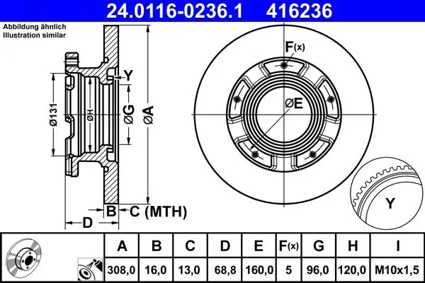 Disc frana ATE 24.0116-0236.1