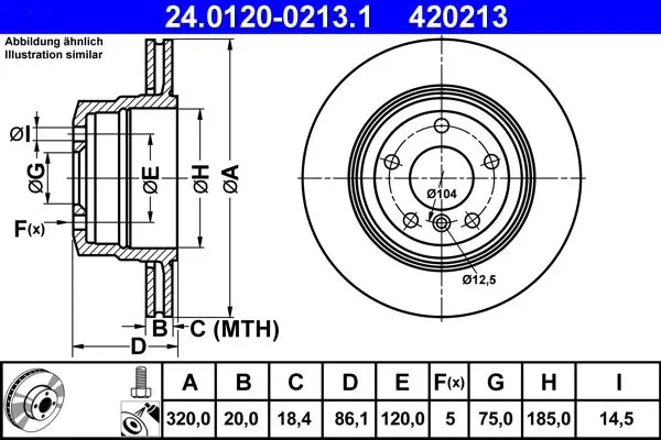 Disc frana ATE 24.0120-0213.1