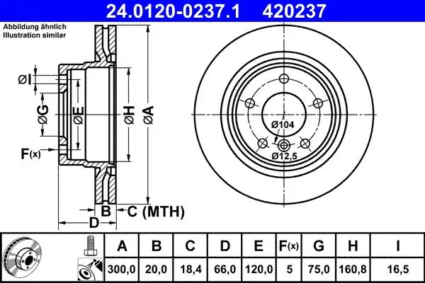 Disc frana ATE 24.0120-0237.1