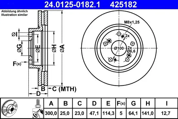 Disc frana ATE 24.0125-0182.1