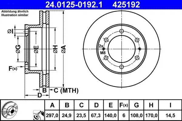 Disc frana ATE 24.0125-0192.1