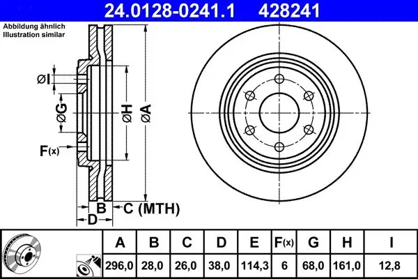 Disc frana ATE 24.0128-0241.1