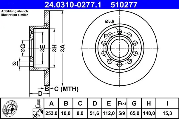 Disc frana ATE PowerDisc 24.0310-0277.1