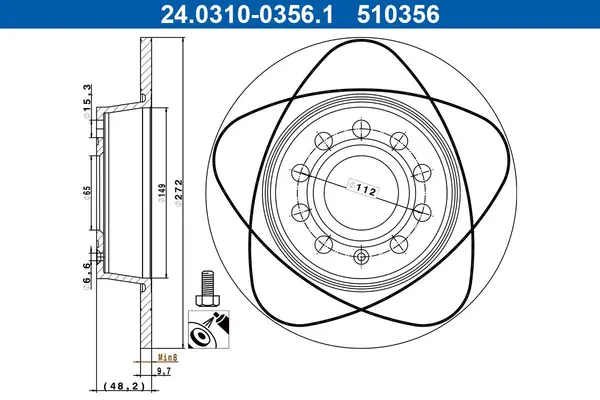 Disc frana ATE PowerDisc 24.0310-0356.1