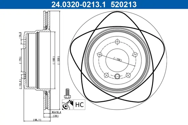 Disc frana ATE PowerDisc 24.0320-0213.1