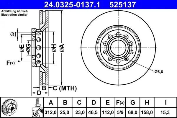 Disc frana ATE PowerDisc 24.0325-0137.1
