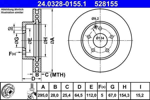 Disc frana ATE PowerDisc 24.0328-0155.1
