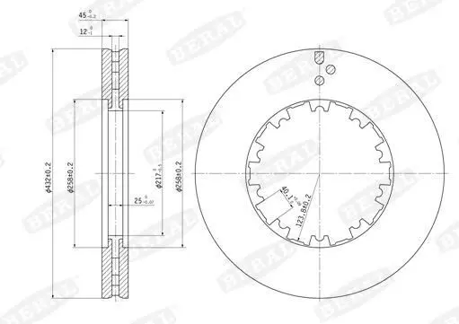 Disc frana BERAL BCR225A