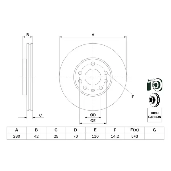 Disc frana BOSCH 0 986 478 883