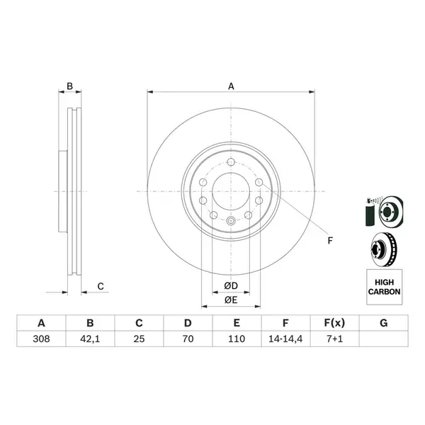 Disc frana BOSCH 0 986 479 113