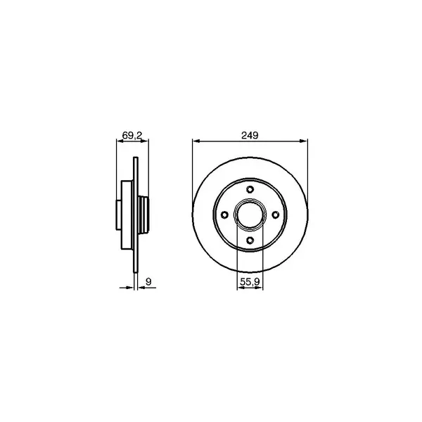Disc frana BOSCH 0 986 479 255