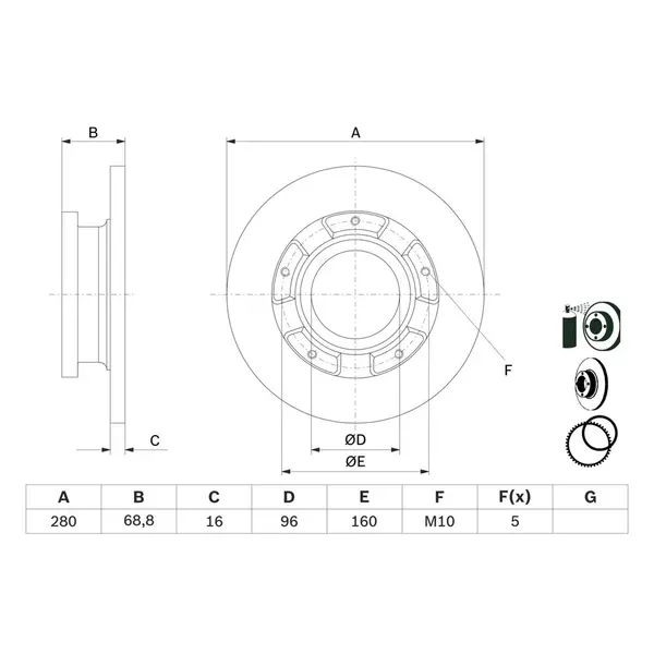Disc frana BOSCH 0 986 479 401