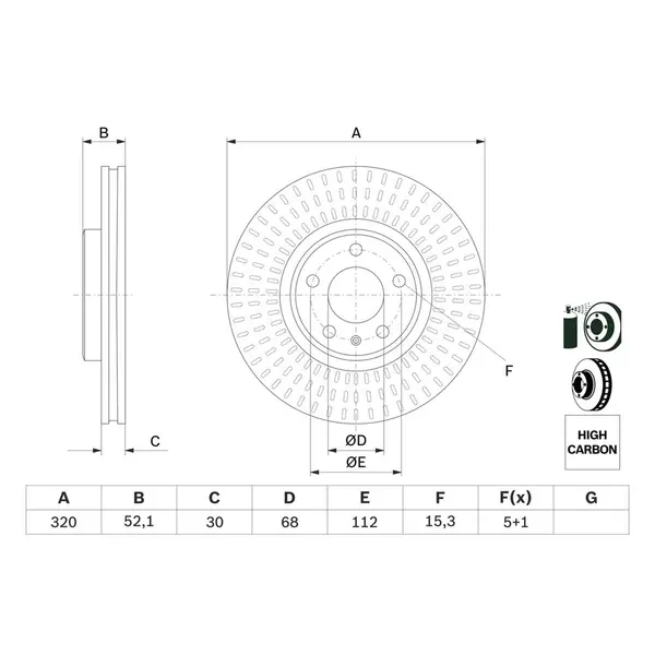 Disc frana BOSCH 0 986 479 753