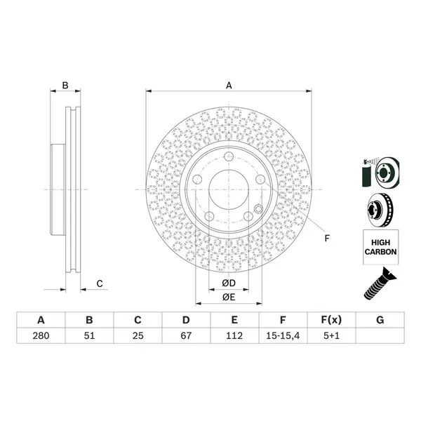 Disc frana BOSCH 0 986 479 A00