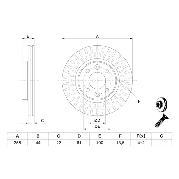 Disc frana BOSCH 0 986 479 A86