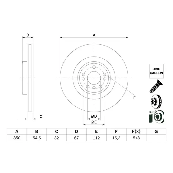 Disc frana BOSCH 0 986 479 E99
