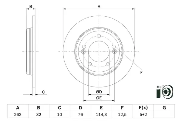 Disc frana BOSCH 0 986 479 G29