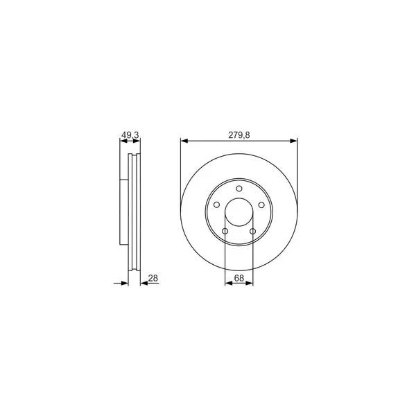 Disc frana BOSCH 0 986 479 R90