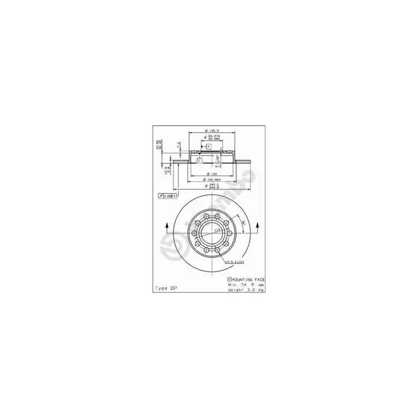 Disc frana BREMBO 08.9136.11