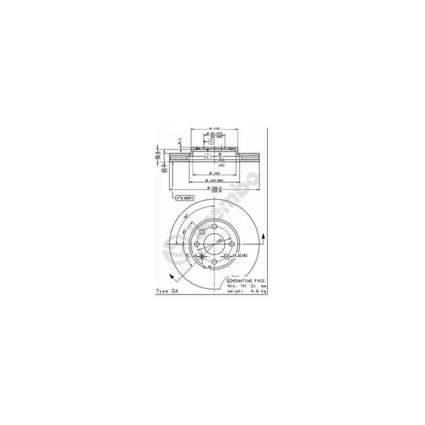 Disc frana BREMBO 09.7628.11