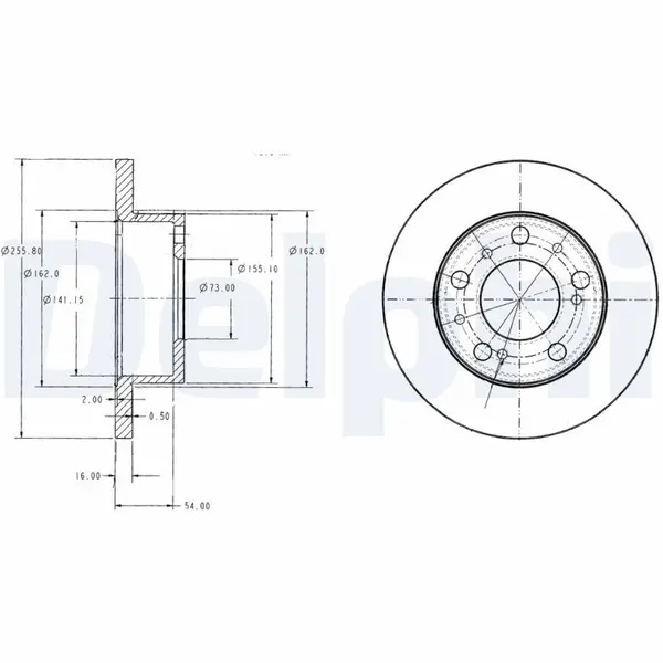 Disc frana DELPHI BG2253