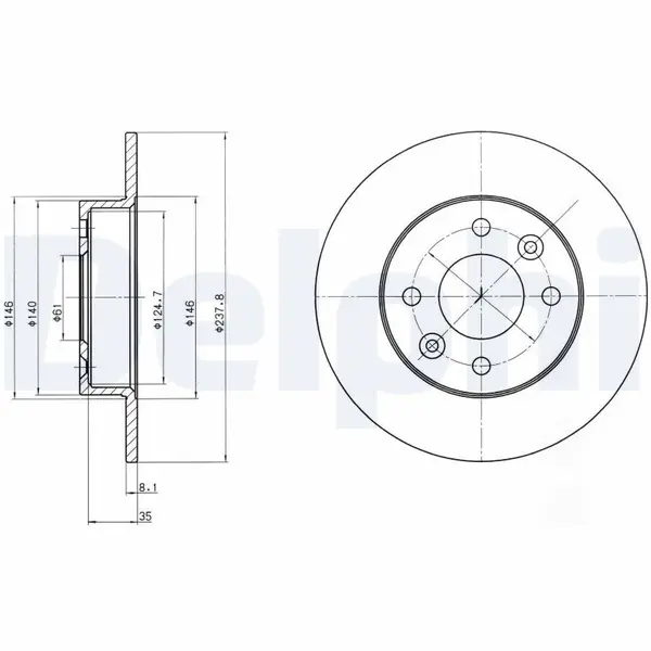 Disc frana DELPHI BG2258
