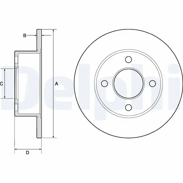 Disc frana DELPHI BG2343