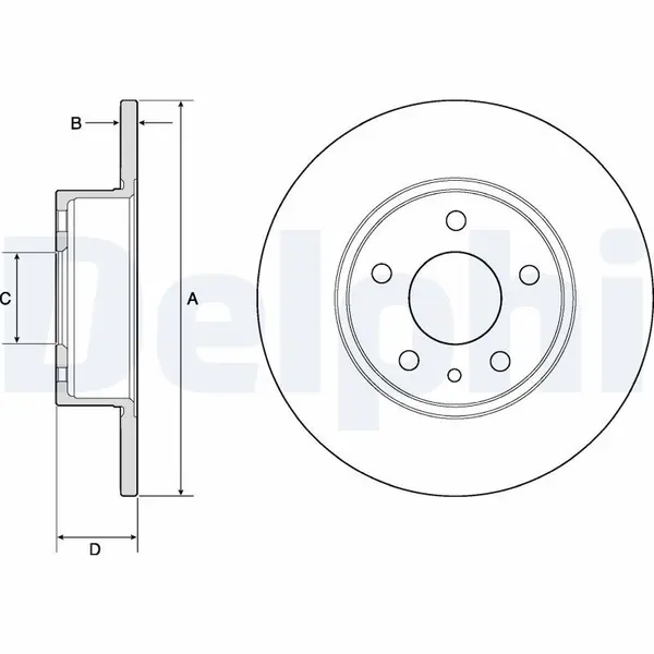 Disc frana DELPHI BG2386