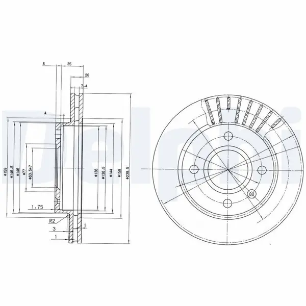 Disc frana DELPHI BG2440