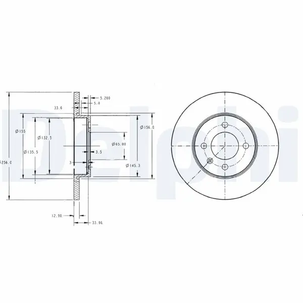 Disc frana DELPHI BG2454