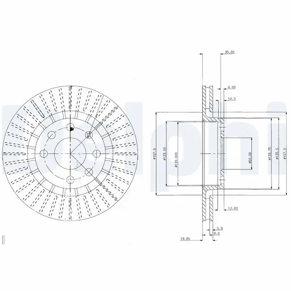 Disc frana DELPHI BG2636