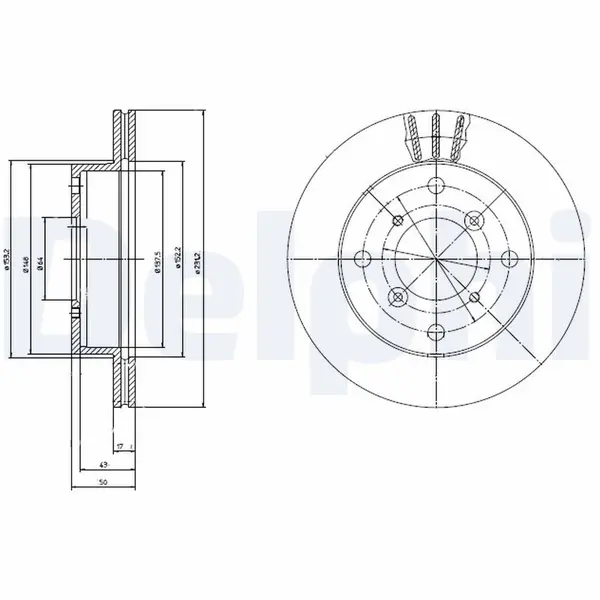 Disc frana DELPHI BG2645