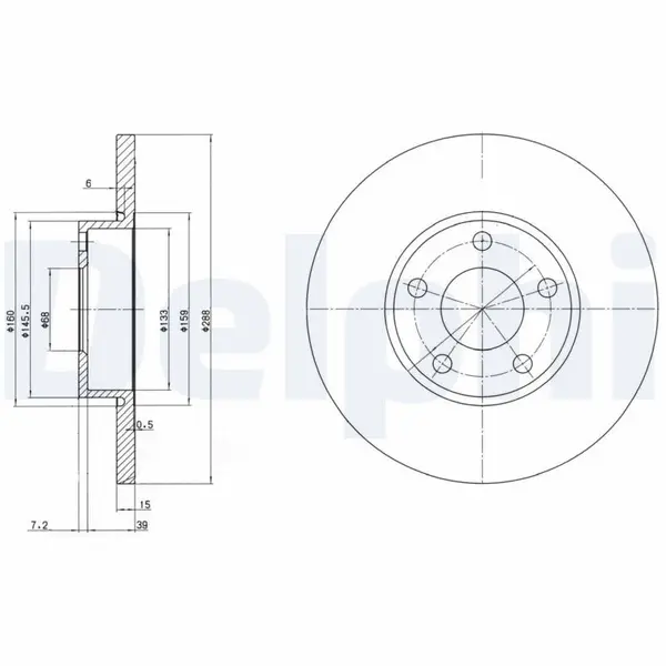 Disc frana DELPHI BG2749