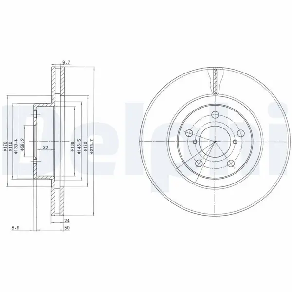 Disc frana DELPHI BG2827C