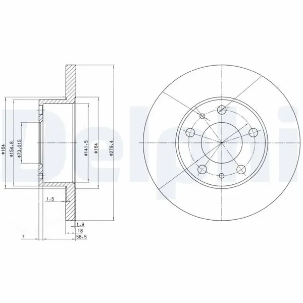 Disc frana DELPHI BG2845