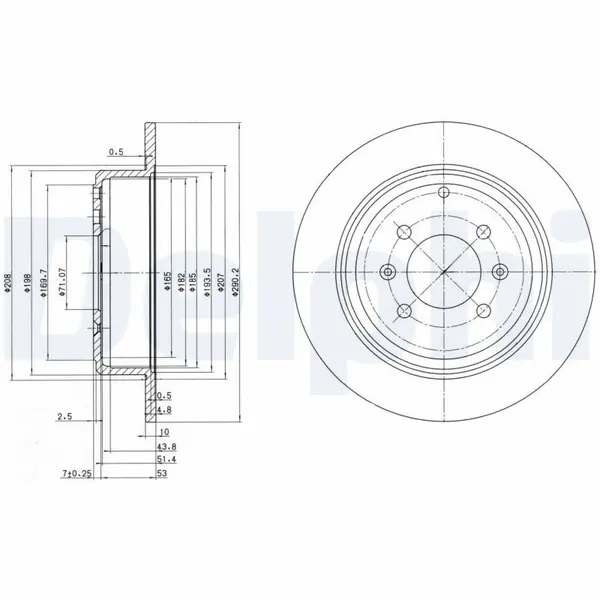 Disc frana DELPHI BG2873