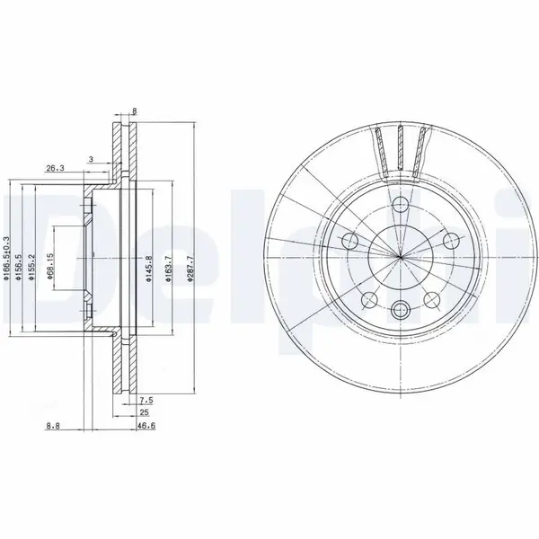Disc frana DELPHI BG3025