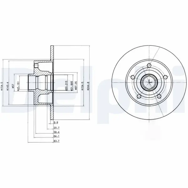 Disc frana DELPHI BG3030