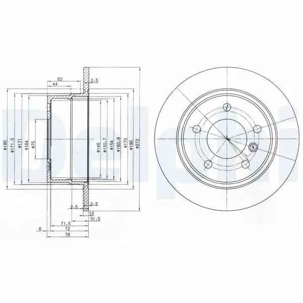Disc frana DELPHI BG3040