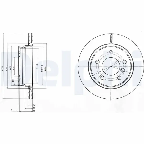 Disc frana DELPHI BG3041C
