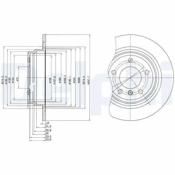 Disc frana DELPHI BG3044