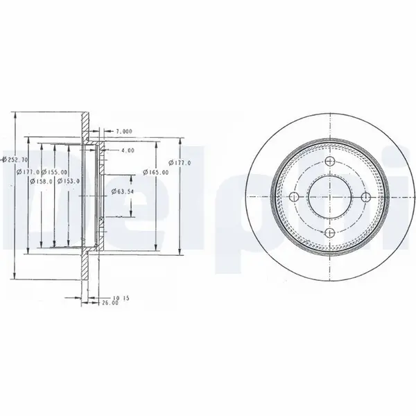 Disc frana DELPHI BG3054C