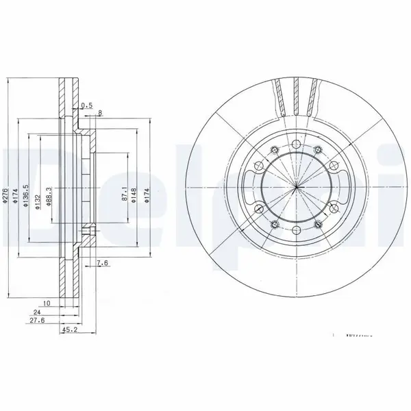 Disc frana DELPHI BG3099