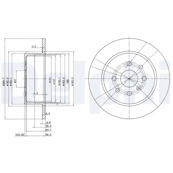 Disc frana DELPHI BG3141