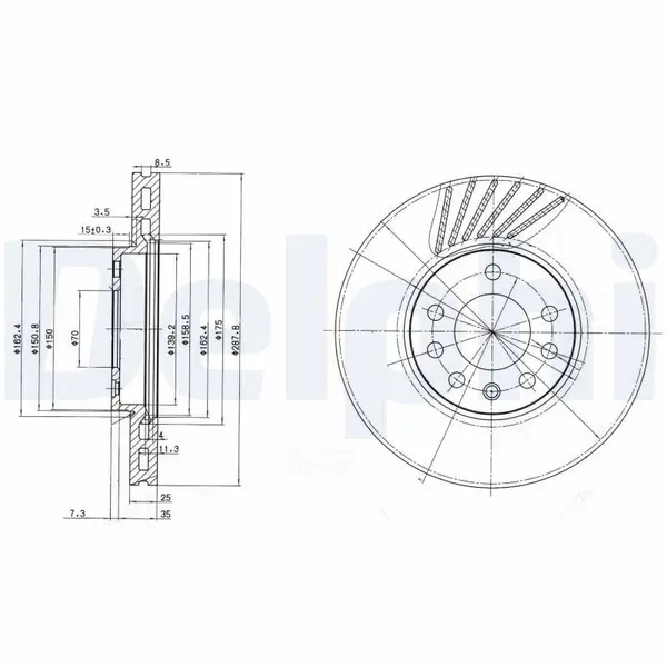 Disc frana DELPHI BG3142