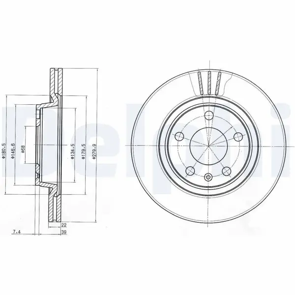 Disc frana DELPHI BG3198