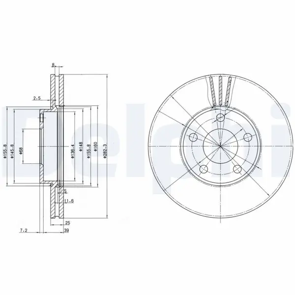Disc frana DELPHI BG3199