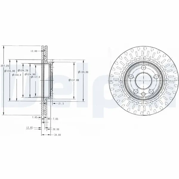 Disc frana DELPHI BG3222