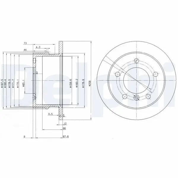 Disc frana DELPHI BG3235