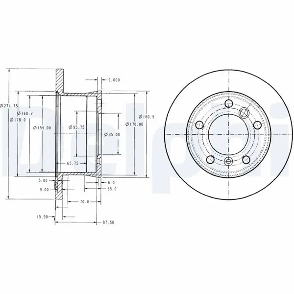 Disc frana DELPHI BG3237